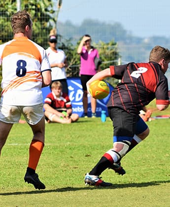 rugby match action