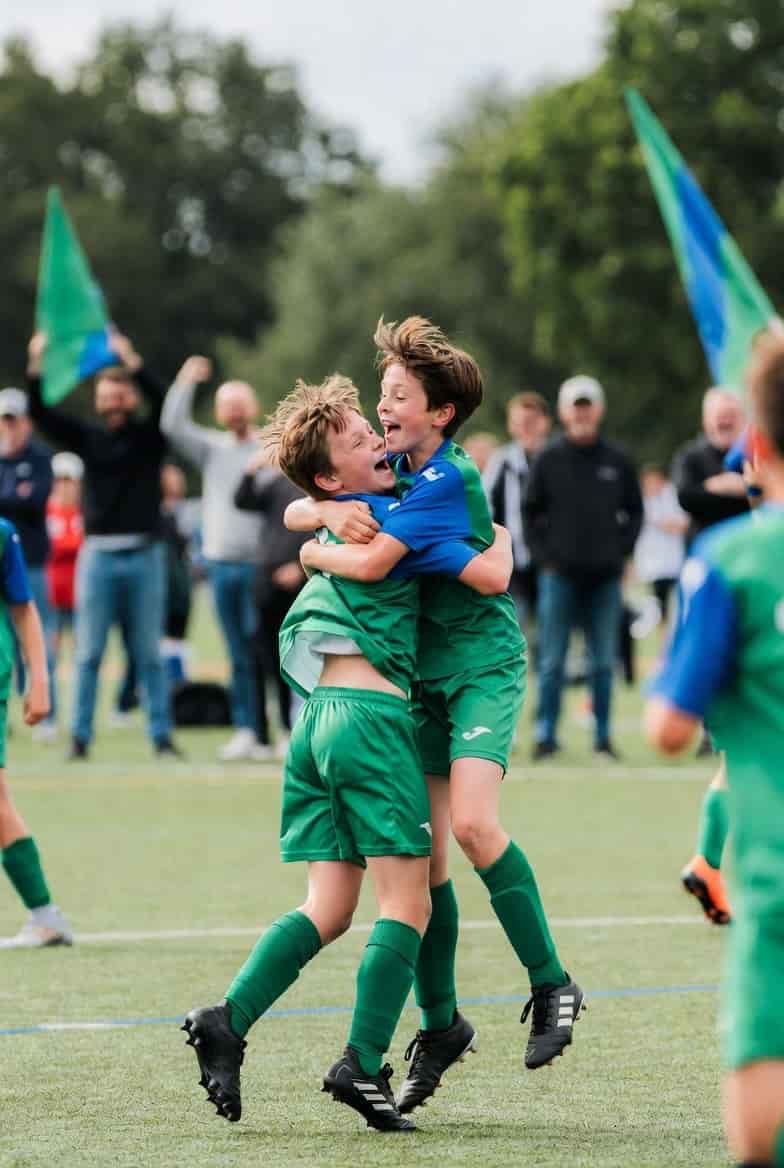 green team celebration