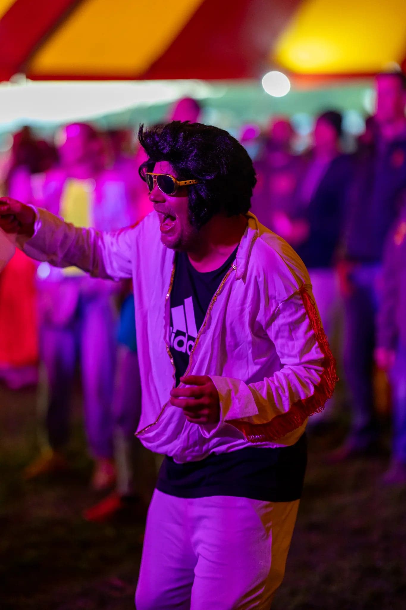Fancy dress in the evening lights