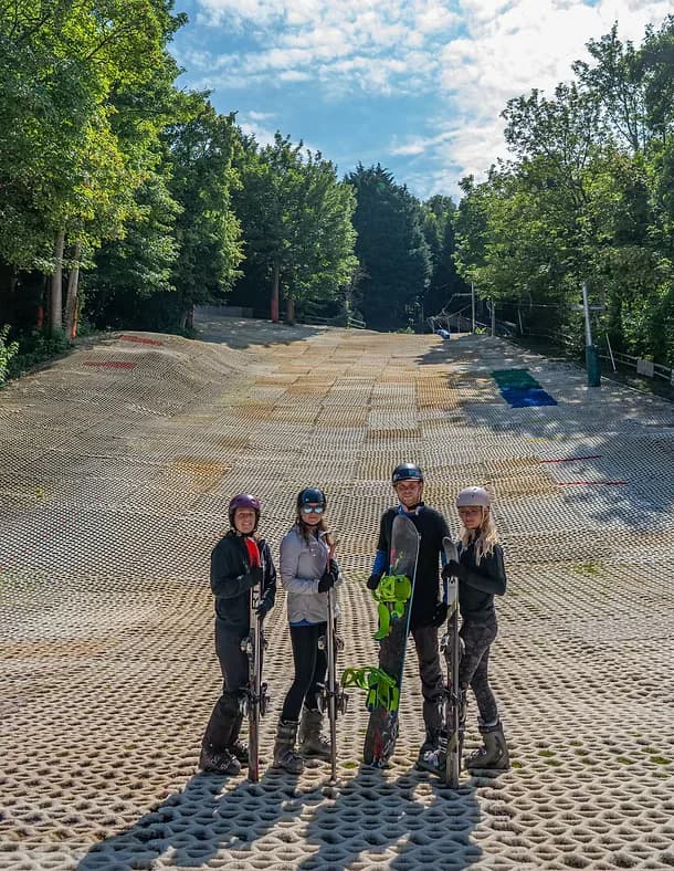 Dry slope skiing & snowboarding at the park