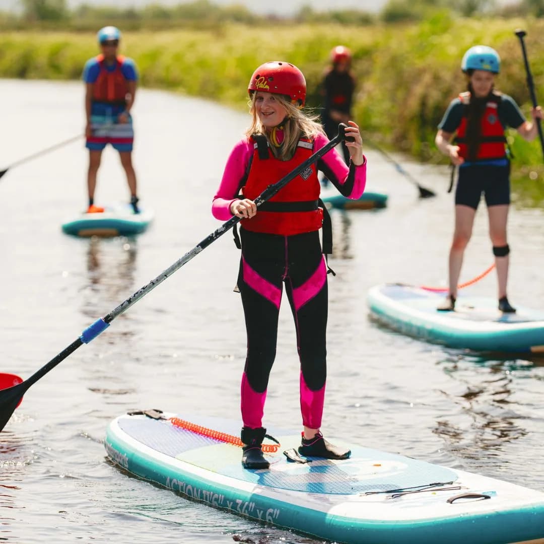 Paddleboarding at the park